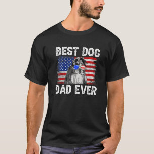 Mens Best Shih Tzu Dad Ever American Flag 4th Of J T-Shirt