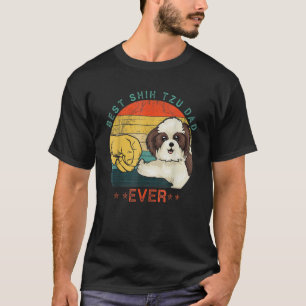 Mens Best Shih Tzu Dad Ever Vintage Dog Dad Father T-Shirt