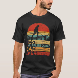 Mens Best Shuffleboard Dad Ever Vintage Shuffleboa T-Shirt