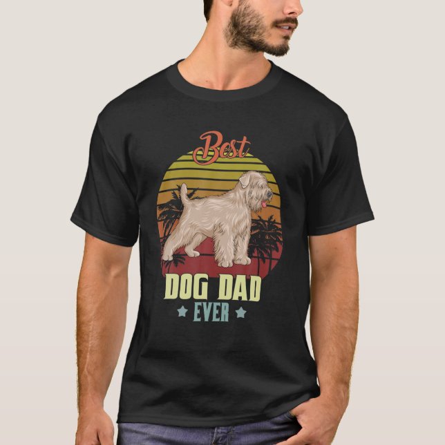 Mens Best Soft Coated Wheaten Terrier Dad Ever Dad T-Shirt (Front)