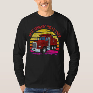Mens Best Truckin Uncle Ever Retro Fathers Day Fun T-Shirt