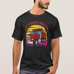 Mens Best Truckin Uncle Ever Retro Fathers Day Fun T-Shirt