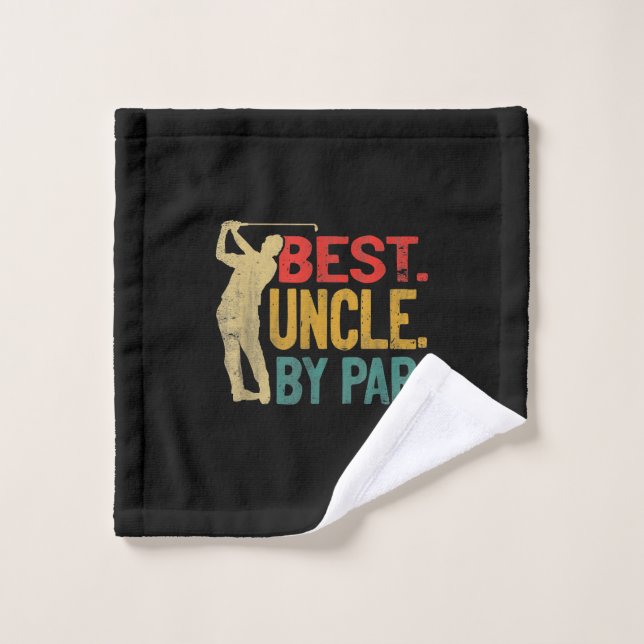 Mens Best Uncle By Par Retro Fathers Day Gifts Wash Cloth (Wash Cloth)