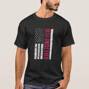 Mens Best Uncle Ever American Usa Flag Family Fath T-Shirt