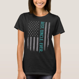 Mens Best Uncle Ever Us American Flag For Father T-Shirt