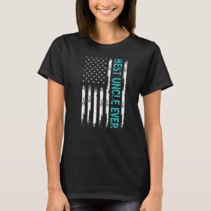 Mens Best Uncle Ever With Us American Flag Father' T-Shirt