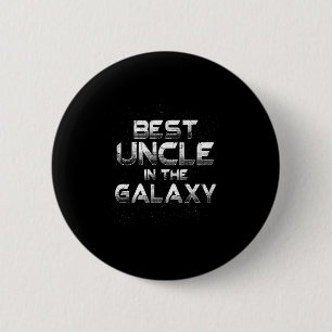 Mens Best Uncle In The Galaxy Cool Space Funny 6 Cm Round Badge