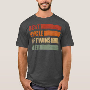 Mens Best Uncle of Twins Pregnancy Announcement T-Shirt