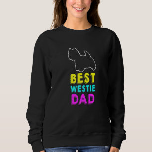 Mens Best Wesite Dad West Highland Terrier Father  Sweatshirt