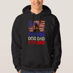 Mens Best Yorkshire Terrier Dad Ever American Flag Hoodie