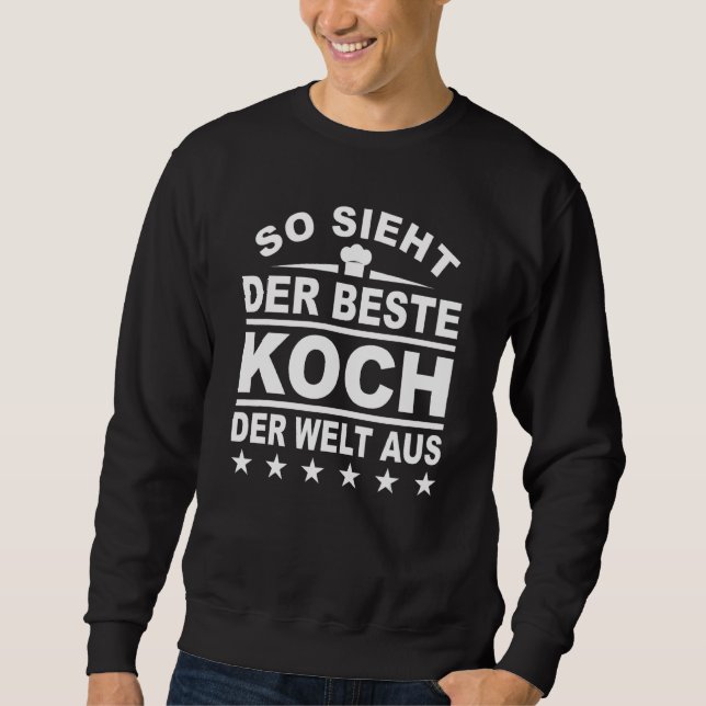 Mens Bester Koch Gastronome Catering Chef Hat Sweatshirt (Front)