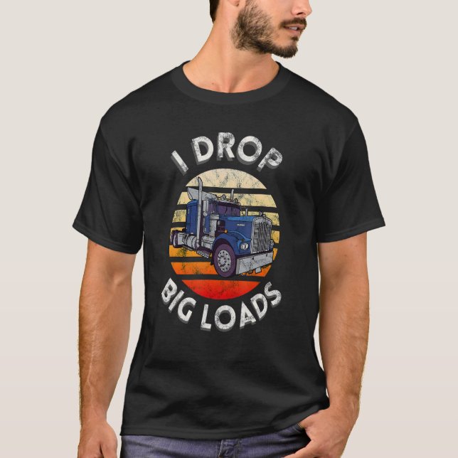 Men's  Big Rig Truck Drivers Trucker T-Shirt (Front)
