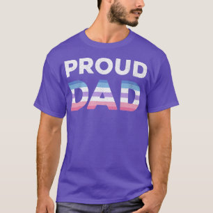 Mens Bigender Flag Proud Dad LGBTQ Fathers Day Que T-Shirt