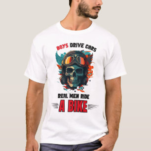 Mens Biker Real Men Ride T-Shirt