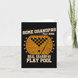 Mens Billiards Grandpa Shirt - Real Grandpas Play Card