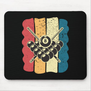 Mens Billiards Humour Vintage Funny Gift Idea Mouse Pad