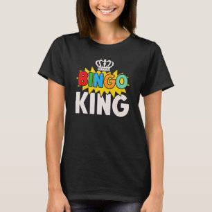 Mens Bingo King Bingo Player Bingo  Card Game T-Shirt