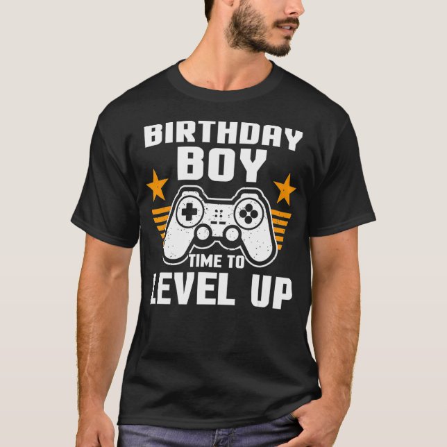 Mens Birthday Boy Gamer Computer Video Game Supris T-Shirt (Front)