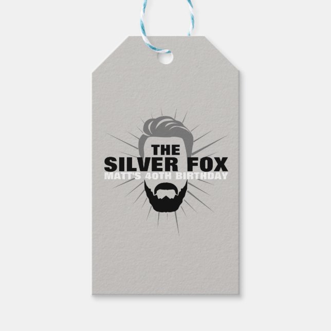 Men's birthday party gift tag (Front)