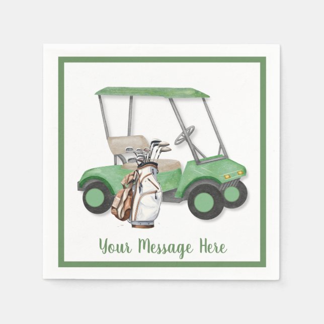Men's Birthday Retirement Golf Theme Party  Napkin (Front)