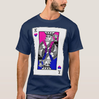 Mens Bisexual King Of Hearts LGBQ Bi Pride Ally Co T-Shirt