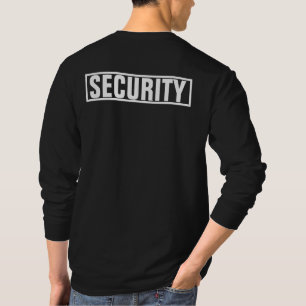 Mens Black And White Double Sided Print Security T-Shirt