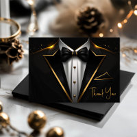 Mens Black Gold Birthday Party
