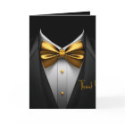 Mens Black Gold Tuxedo Birthday Party