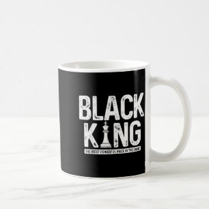 Mens black king chess history month juneteenth coffee mug