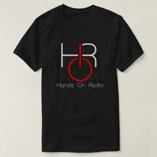 Men's Black T-Shirt/Red and White Logo and Text T-Shirt
