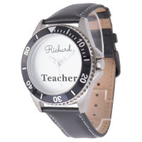 Mens Black Teacher Custom Name