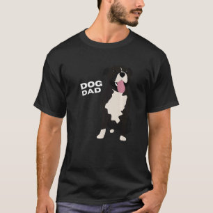 Mens Black & White Staffordshire Bull Terrier Dog T-Shirt