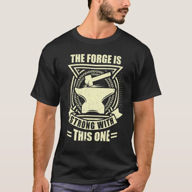 Mens Blacksmith Hammer Blacksmithing Forge Forging T-Shirt (Front)