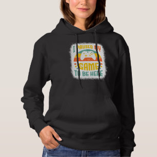 Mens Bleached Funny Video Gamer Humour I Paused My Hoodie