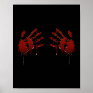 Mens Blood Hands Print - Spooky Halloween Costume