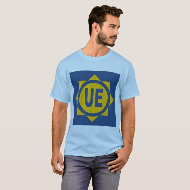 Men's blue basic T-shirt EU Design (Front Full)
