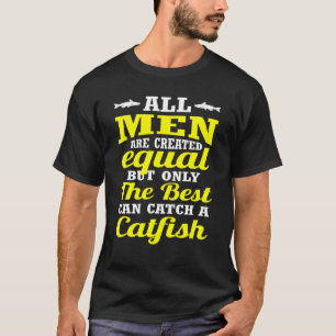 Mens Blue Catfish Fishing Rod Fisherman Fish Catfi T-Shirt