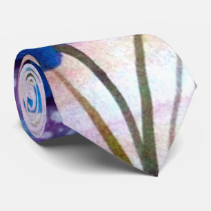 Men's Blue Floral Tie