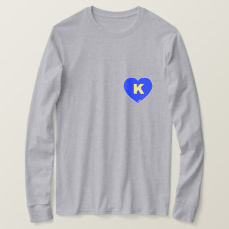 Men's Blue & Gold K-Heart long sleeve t-shirt