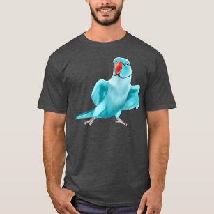 Mens Blue Indian Ringneck Parrot bird Premium T-Shirt