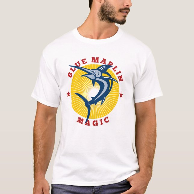 Men's Blue Marlin Magic T-Shirt (Front)
