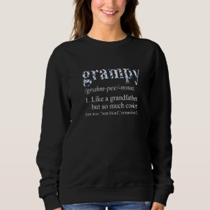 Mens Blue Tie Die Cool Grampy Like A Grandfather Sweatshirt