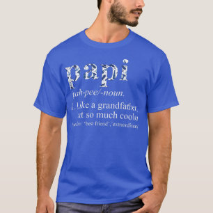 Mens Blue Tie Die Cool Papi Like a Grandfather T-Shirt