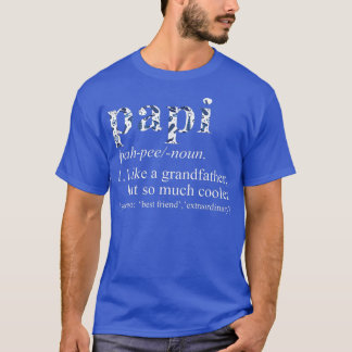 Mens Blue Tie Die Cool Papi Like a Grandfather  T-Shirt