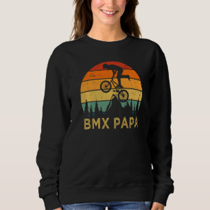 Mens Bmx Cycling Vintage Retro Bmx Papa Father's Sweatshirt