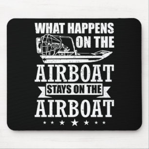 Mens boat rider airboating airboat riding boat mouse pad