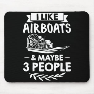 Mens boat rider maybe 3 people airboat riding boat mouse pad