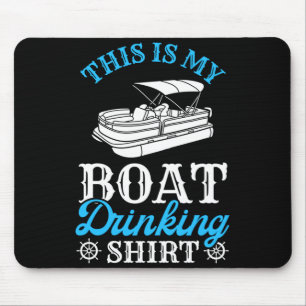 Mens boating boat owner this is boat drinking mouse pad