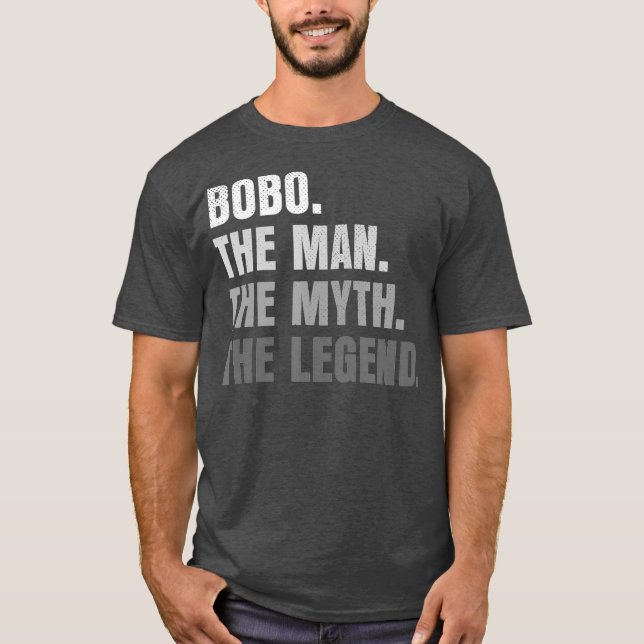 Mens Bobo The Man The Myth The Legend Grandpa T-Shirt (Front)