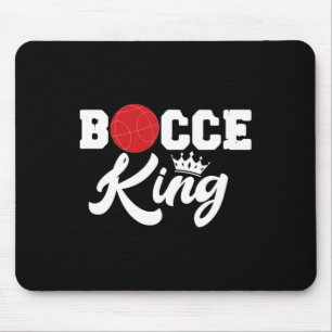 Mens Bocce King Bocci Player Italian Lawn Ball Gam Mouse Pad